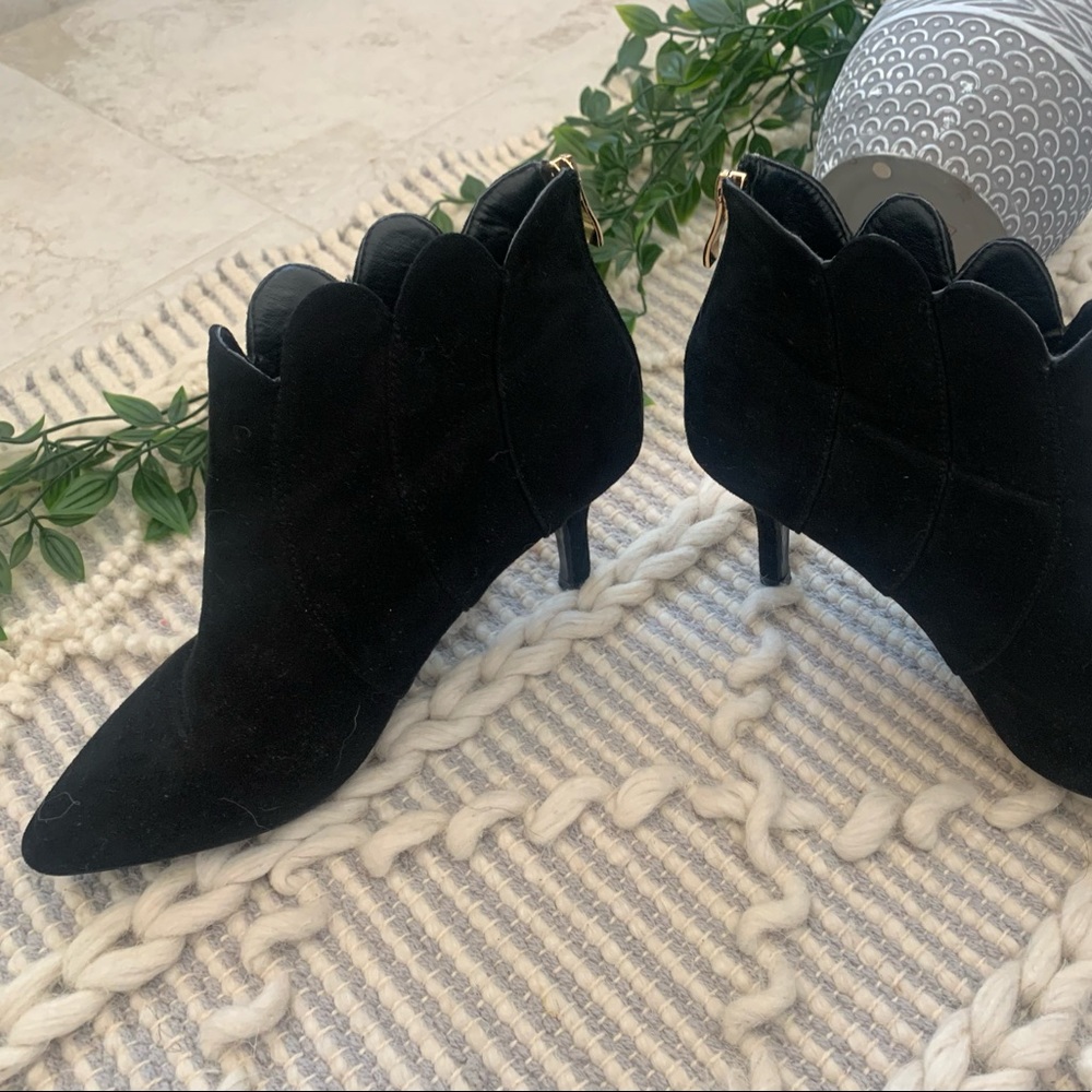 Suede Ankle Black booties size 7.5